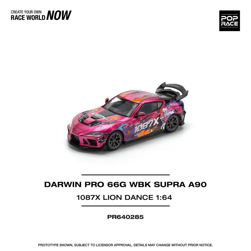 1:64 Toyota Supra Gr A90 Darwinpro 66G Wbk -- 1087X Lion Dance -- Pop Race 1