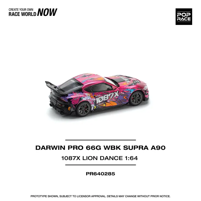 1:64 Toyota Supra Gr A90 Darwinpro 66G Wbk -- 1087X Lion Dance -- Pop Race 2