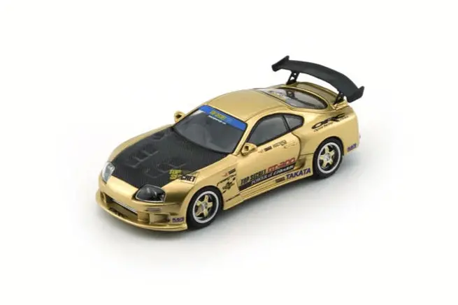 1:64 Toyota Supra (Jza80) Top Secret -- Gold W/Carbon Bonnet -- Bm Creations 1