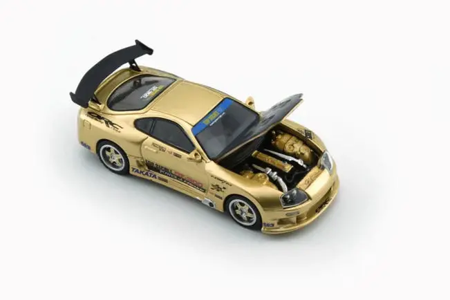 1:64 Toyota Supra (Jza80) Top Secret -- Gold W/Carbon Bonnet -- Bm Creations 2