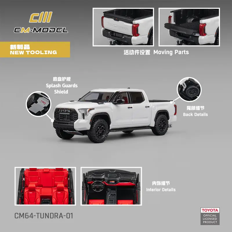 1:64 Toyota Tundra -- White -- Cm-Model 1