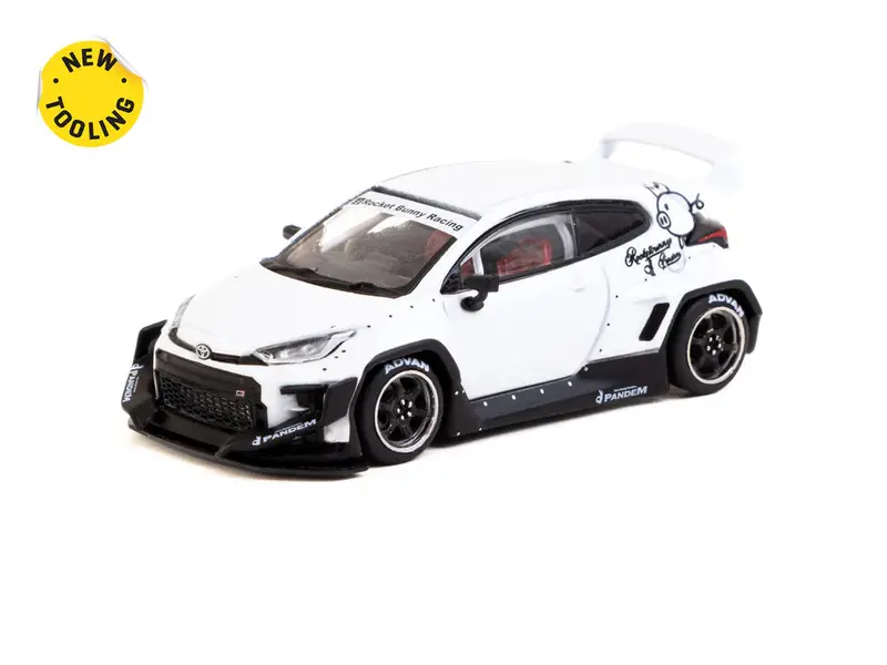 1:64 Toyota Yaris Gr Pandem -- White -- Tarmac Works 1