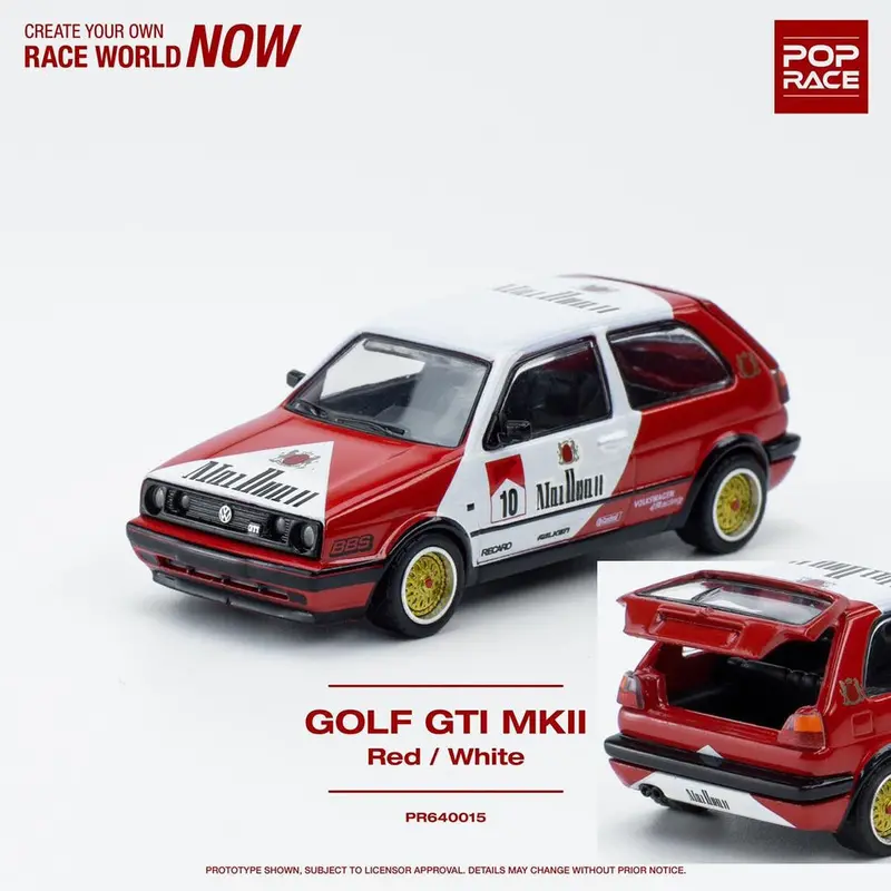 1:64 Volkswagen Golf Gti Mk2 -- Marlboro Red/White -- Pop Race 1