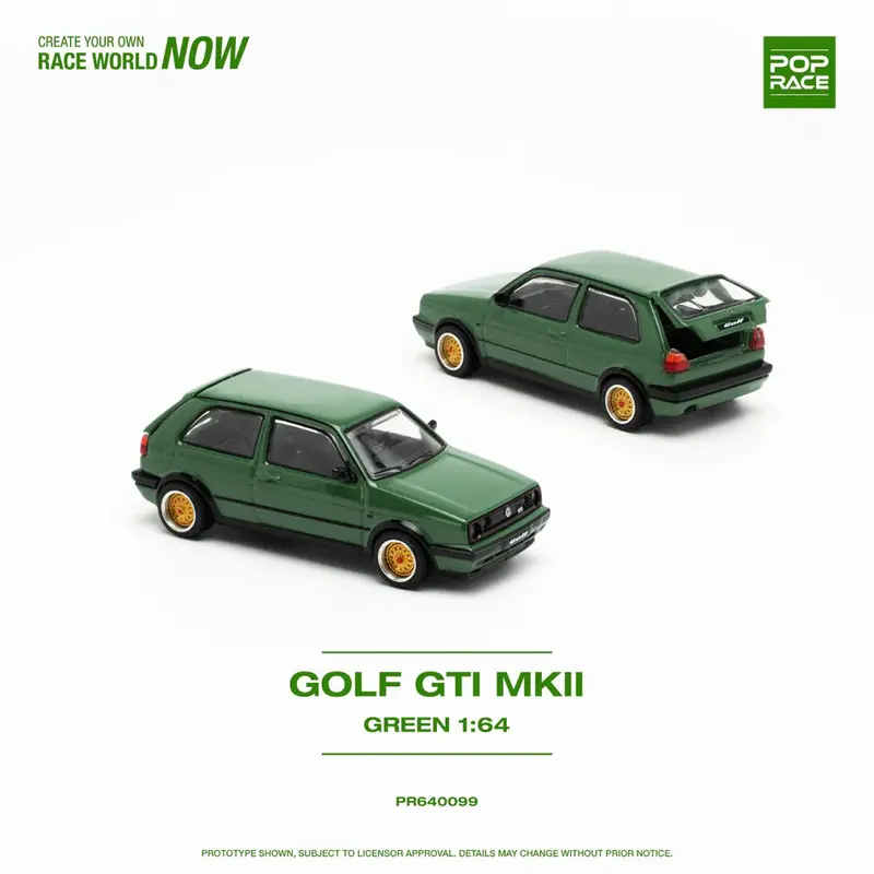 1:64 Volkswagen Golf Gti Mk2 -- Oak Green -- Pop Race 1