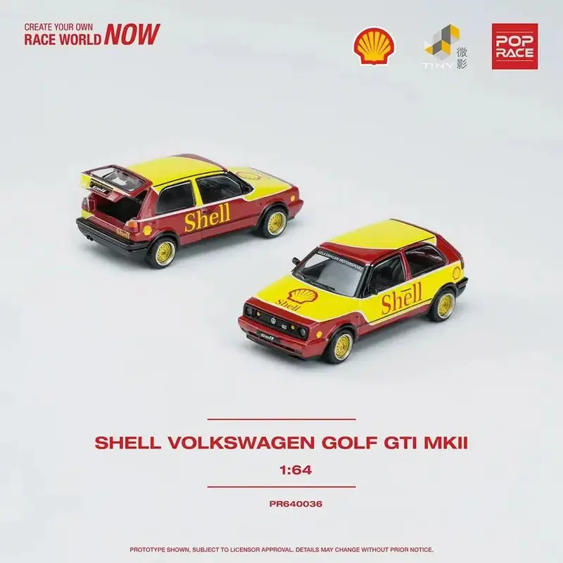 1:64 Volkswagen Golf Gti Mk2 -- Shell -- Pop Race 1