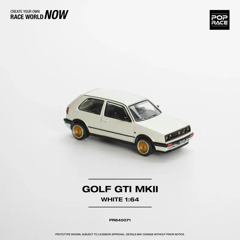 1:64 Volkswagen Golf Gti Mk2 -- White -- Pop Race 1