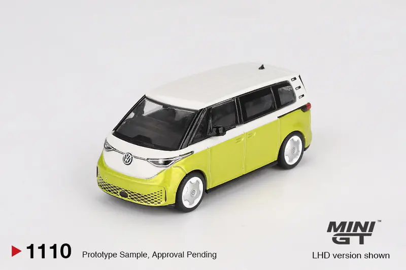 1:64 Volkswagen Id.Buzz -- Candy White / Pomelo Yellow -- Mini Gt Mgt01110 1