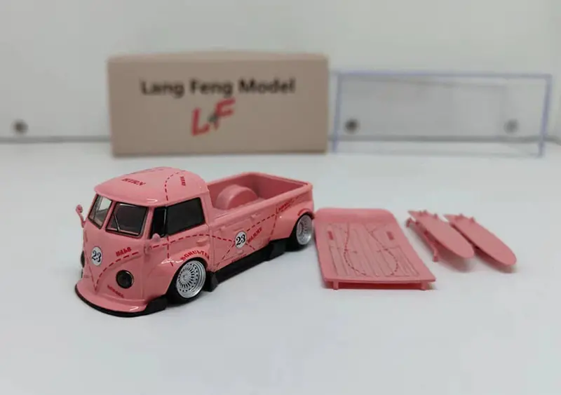 1:64 Vw T1 (Kombi) Pickup Widebody -- Pink Pig Tribute -- Lf Models 1