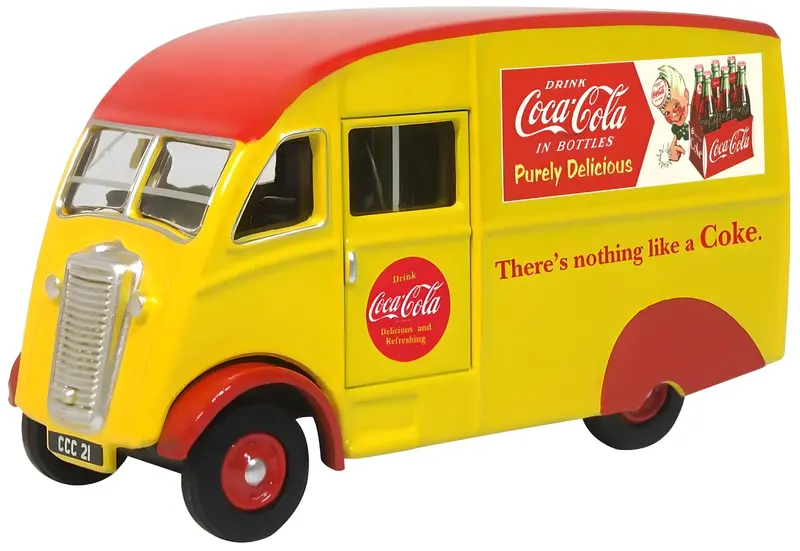 1:76 (Oo) Commer Q25 Van -- Coca-Cola Red/Yellow -- Oxford 76Cm010cc 1