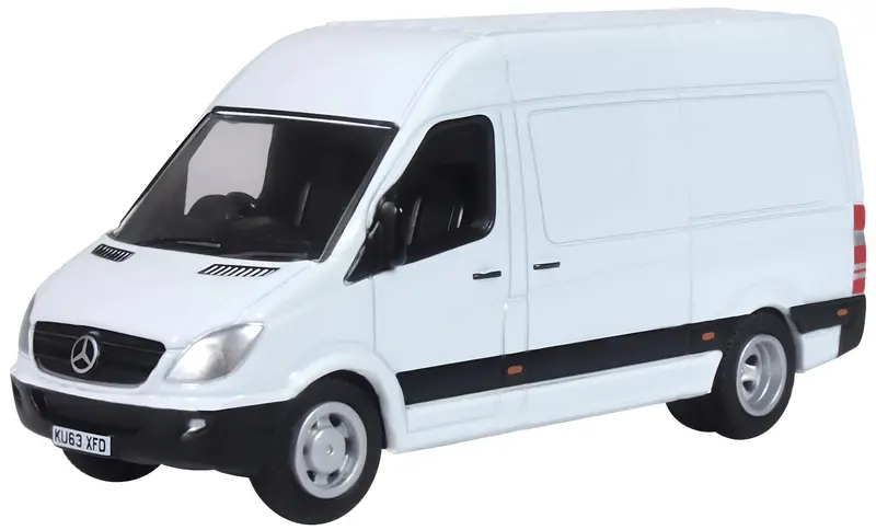 1:76 (Oo) Mercedes Sprinter Van -- White -- Oxford 76Msv004 1