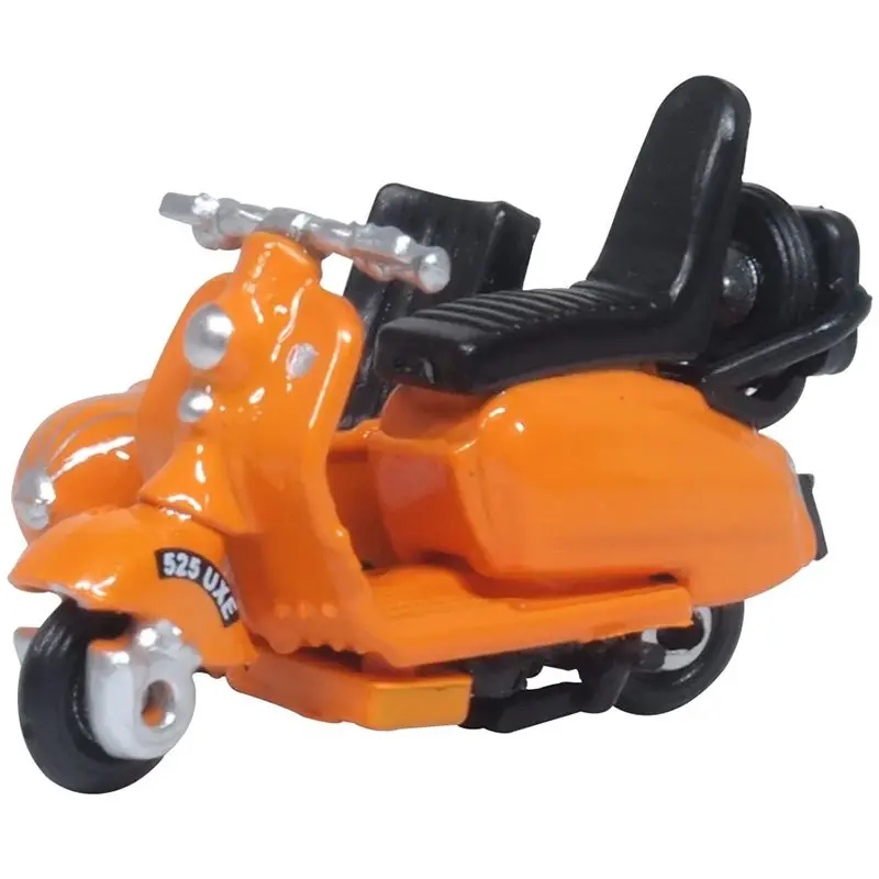 1:76 (Oo) Scooter & Sidecar -- Plain Orange -- Oxford 76Sc003 1