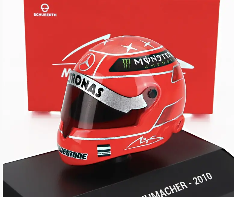 1:8 Helmet -- Michael Schumacher - 2010 Season - Mercedes -- Mini Helmet F1 2