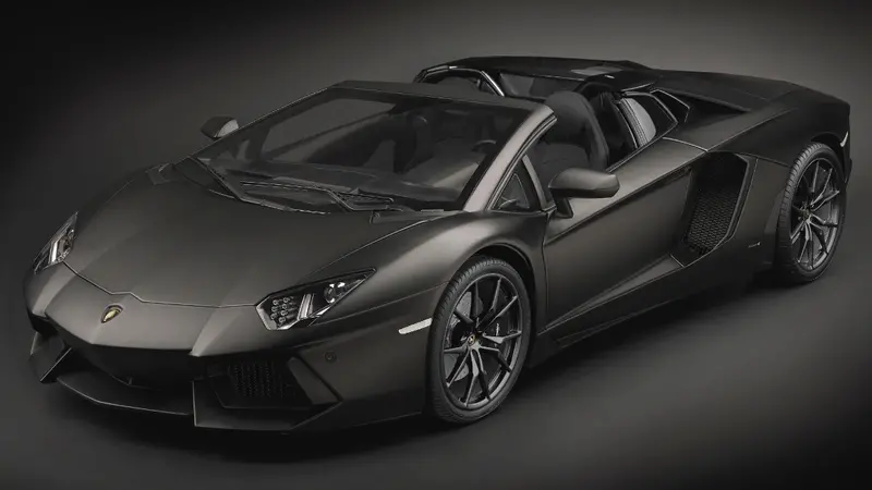 1:8 Lamborghini Aventador Lp700-4 Roadster -- Nero Nemesis (Black) -- Pocher 1