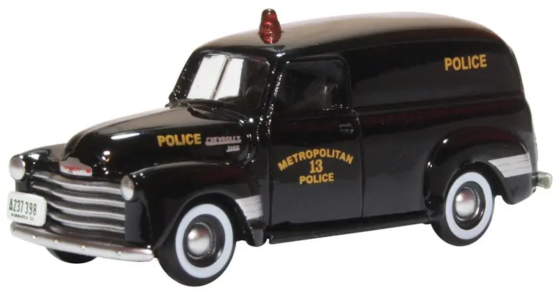 1:87 (Ho) 1950 Chevrolet Panel Van -- Washington Dc Police -- Oxford 1