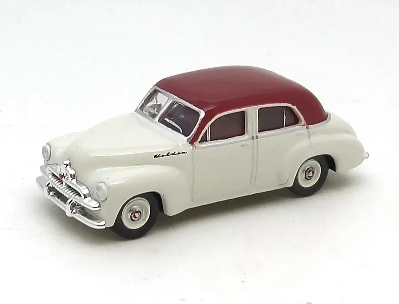 1:87 (Ho) 1953 Holden Fj Sedan -- Glamour Red/Marl Grey -- Cooee Classics 1