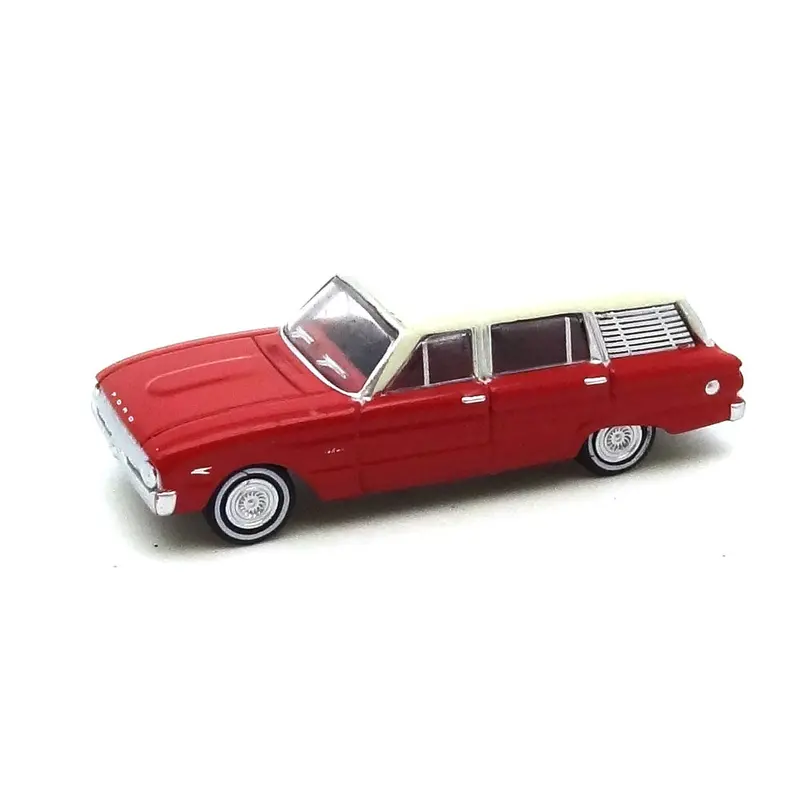 1:87 (Ho) 1962 Ford Xl Falcon Station Wagon -- Red/White -- Cooee Classics 1