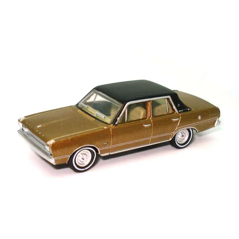 1:87 (Ho) 1969 Valiant Vg Regal -- Citron Gold/Black Vinyl Roof -- Cooee Classic 1