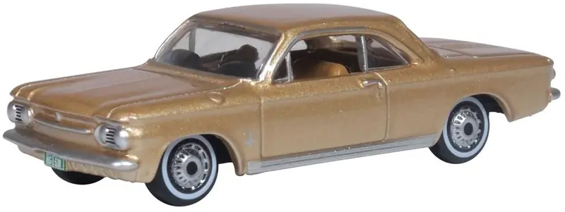 1:87 (Ho) Chevrolet Corvair Coupe 1963 -- Saddle Tan -- Oxford 87Ch63003 1