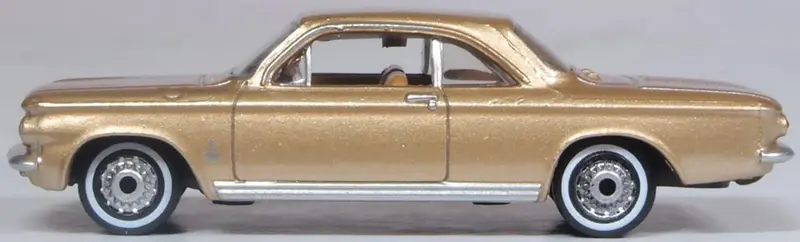 1:87 (Ho) Chevrolet Corvair Coupe 1963 -- Saddle Tan -- Oxford 87Ch63003 2