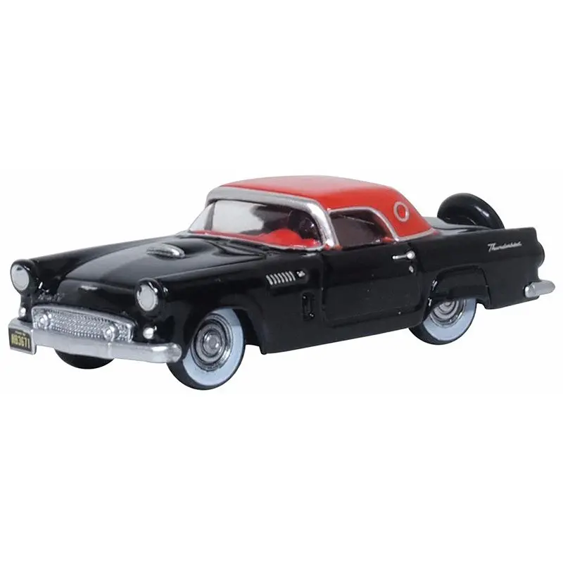 1:87 (Ho) Ford Thunderbird 1956 -- Raven Black / Fiesta Red -- Oxford 87Th56008 1