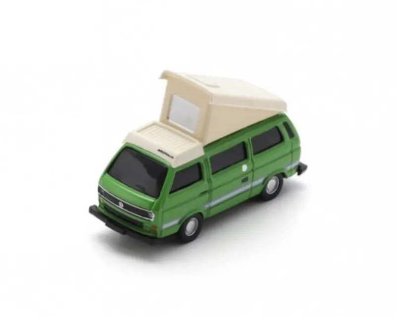 1:87 (Ho) Volkswagen T3b Kombi Camping Bus -- Green -- Schuco 1