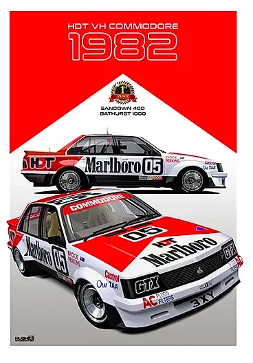 1982 Bathurst Winner Print -- Holden Vh Commodore Hdt Peter Brock - Peter Hughes 1