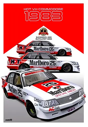 1983 Bathurst Winner Print -- Holden Vh Commodore Hdt Peter Brock - Peter Hughes 1