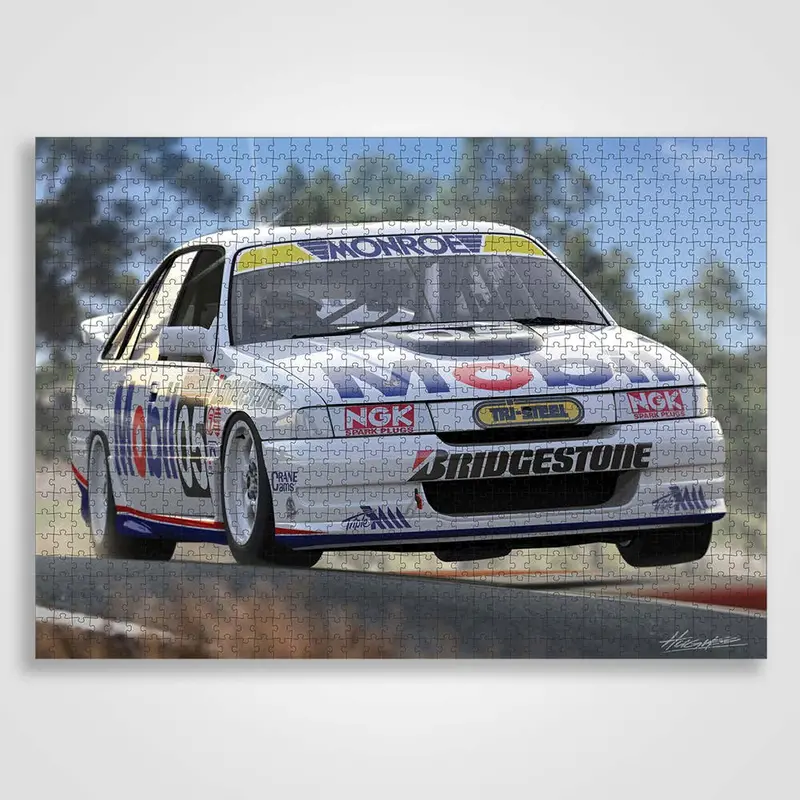 1991 Bathurst Top Ten Shootout Peter Brock - Jigsaw Puzzle - Authentic 1