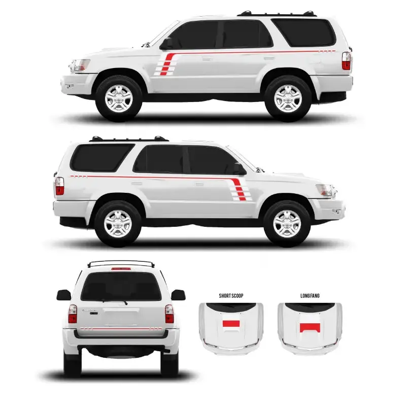 1996–2002 4Runner Checkered Stripe Decal Kit