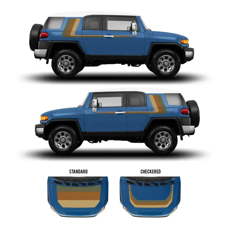 2007-14 Checkered Stripe Kit For Fj Cruiser 55