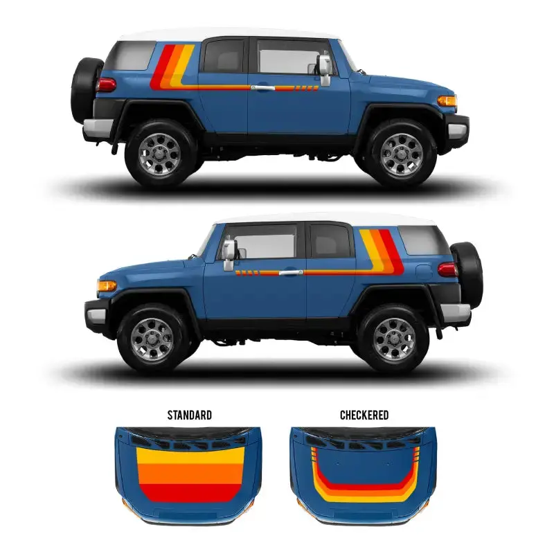 2007-14 Checkered Stripe Kit For Fj Cruiser 6