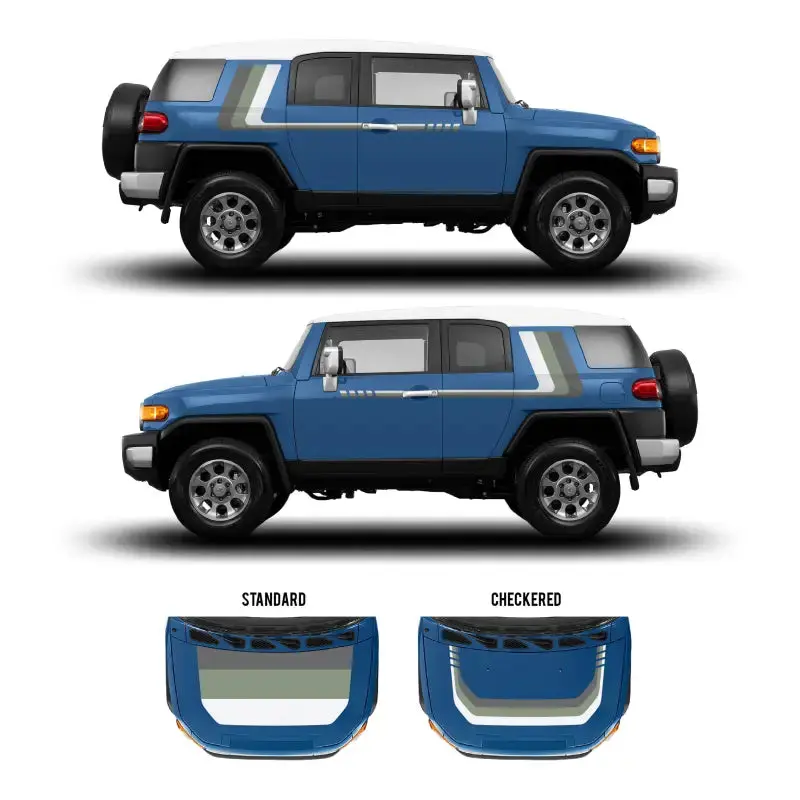 2007–2014 FJ Cruiser Checkered Stripe Decal Kit