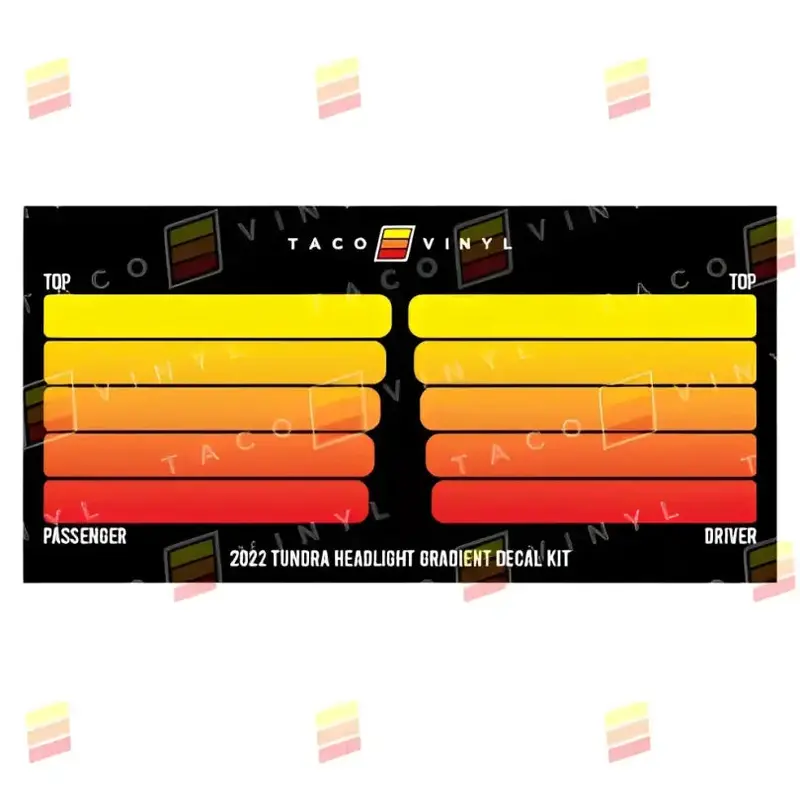 2022+  Headlight Gradient Decal Kit For Tundra 1