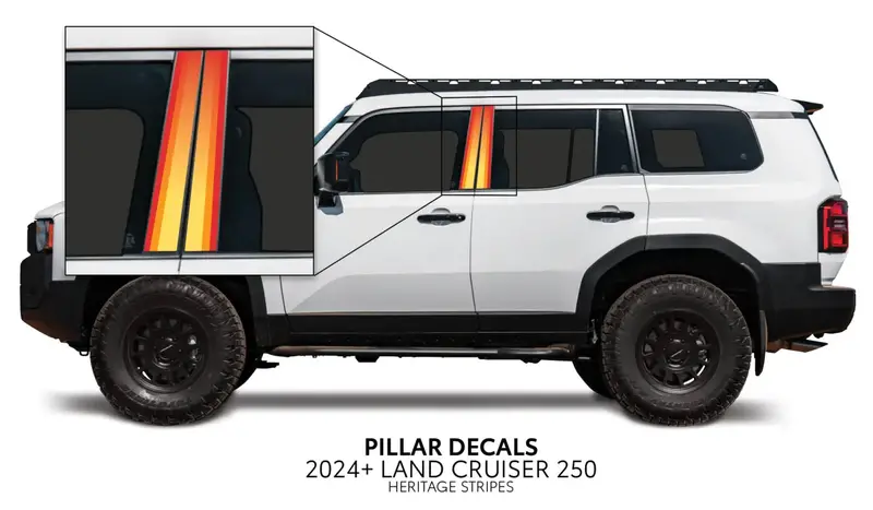 2024+  Door Pillar Decals For Land Cruiser 250 1