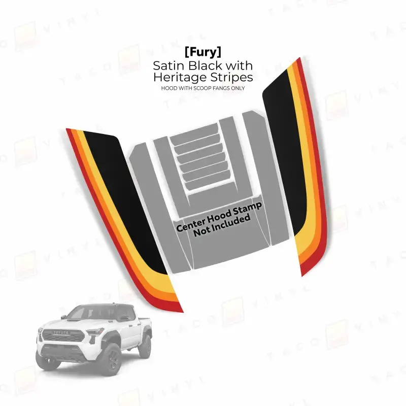 2024+  Fury Hood Stamp (Fangs Only) For Tacoma 6