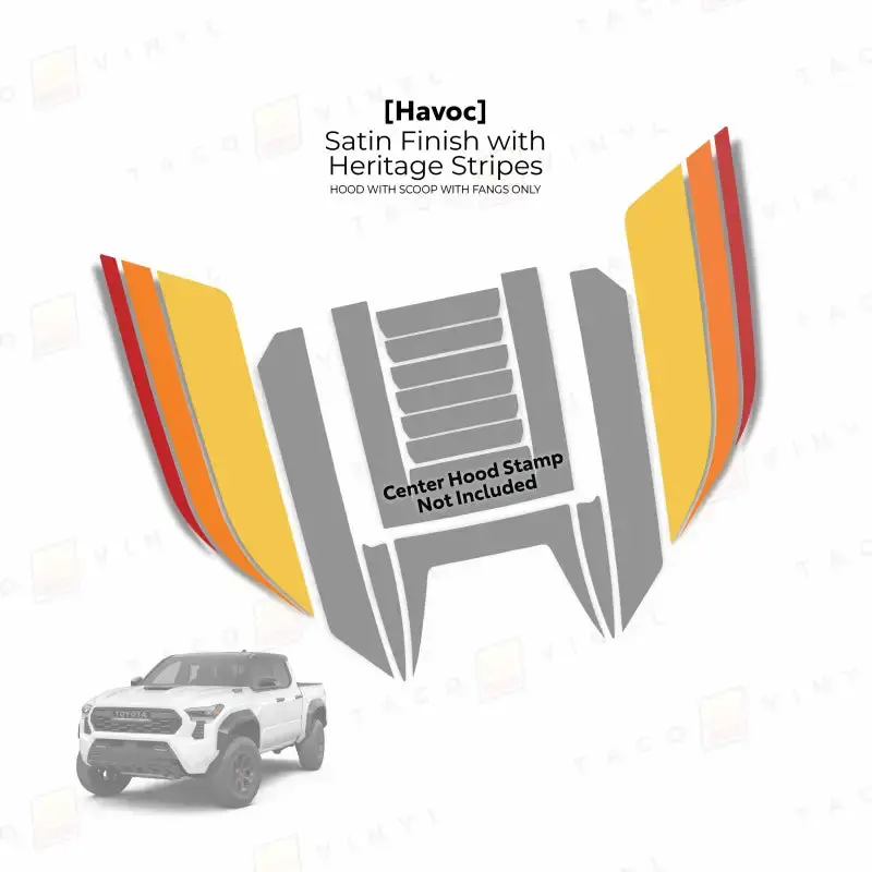 2024+  Havoc Hood Scoop Stamp (W/ Fangs Only) For Tacoma 1