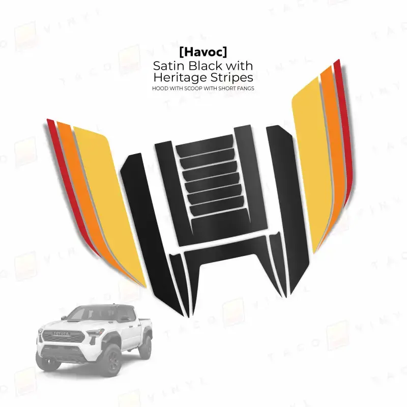 2024+ Havoc Hood Scoop Stamp (W/ Short Fangs) For Tacoma 16