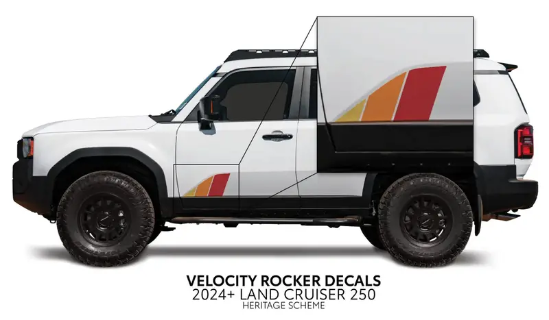 2024+  Velocity Lower Rocker Decals For Land Cruiser 250 1