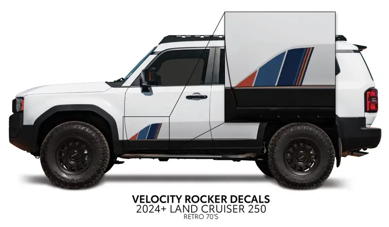 2024+ Velocity Lower Rocker Decals For Land Cruiser 250 7