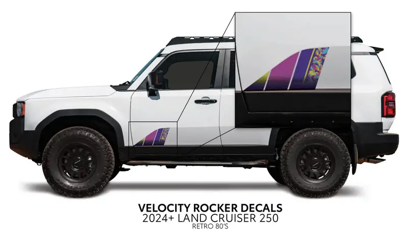 2024+ Velocity Lower Rocker Decals For Land Cruiser 250 9