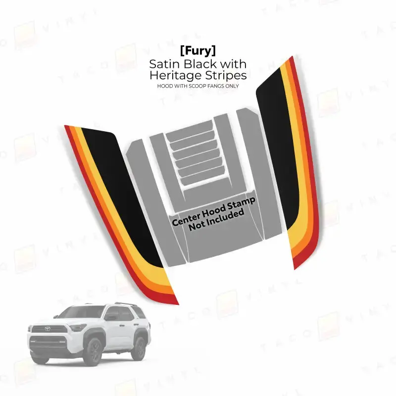 2025+  Fury Hood Stamp (Fangs Only) For 4Runner 6