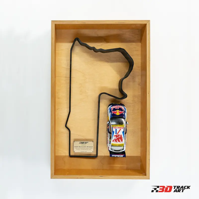 3D Mt Panorama With 1:18 2020 Bathurst Winner -- Custom Framed -- 3D Track Art 1