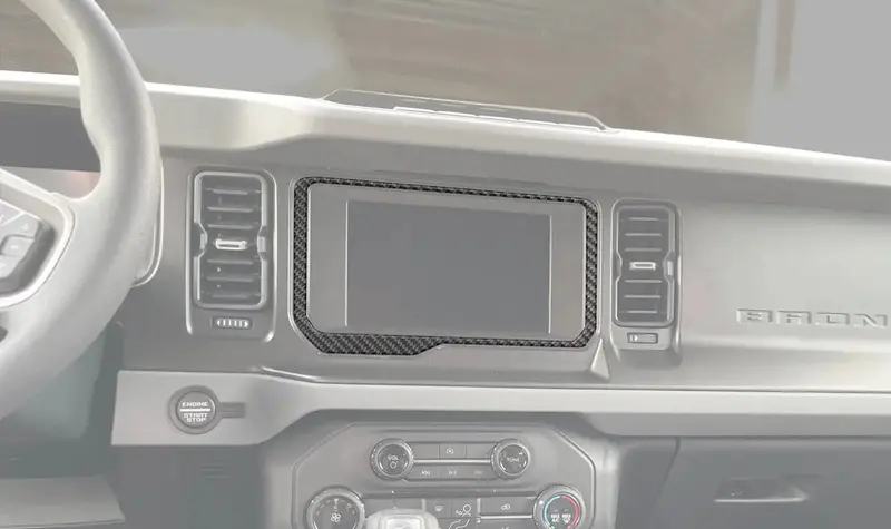 8 Inch Display Screen Accent Overlay Fits 2021-2026 Ford Bronco 1