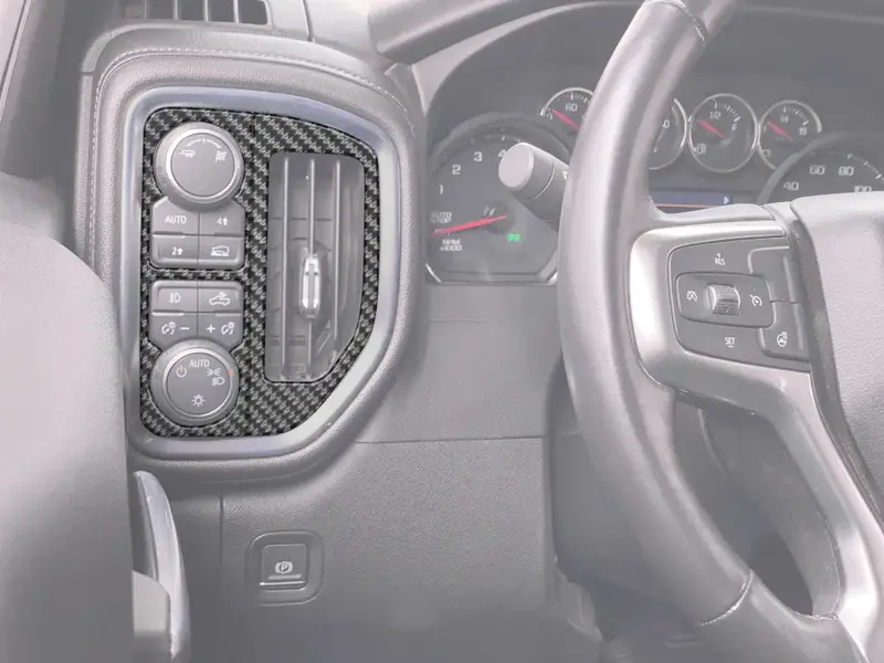 A/C Vent & Headlight Control Accent Overlays Fits 2019-2021 Chevrolet Silverado 1