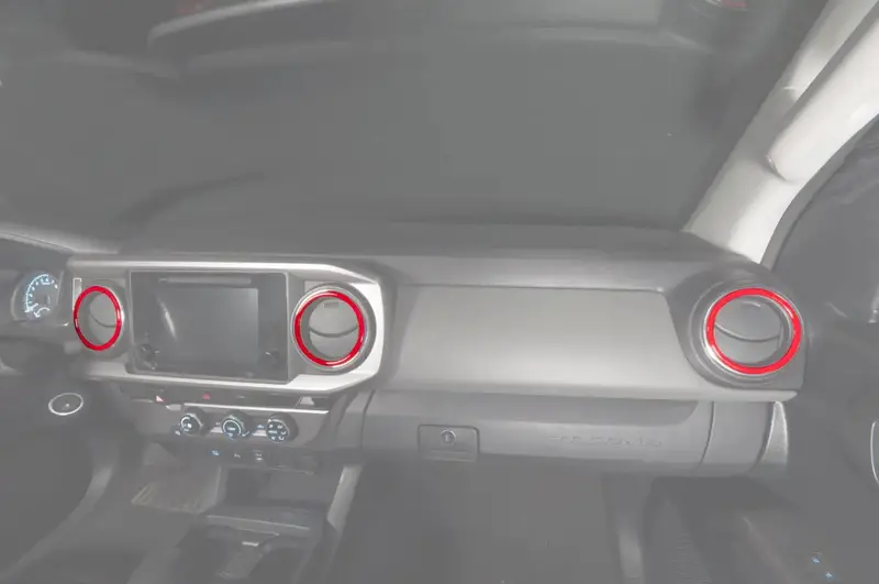 A/C Vent Rings Accent Trim Fits 2016-2023 Toyota Tacoma 1