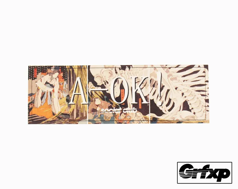 A-Ok Social Club Bones Printed Sticker 1