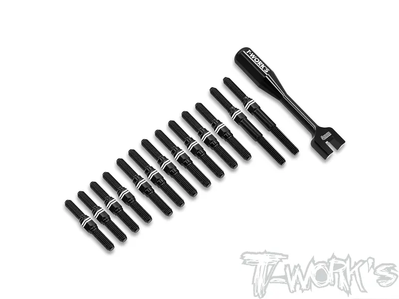 Abb-A1025  Alum.7075-T6 Black Coating Turnbuckle Set ( For Arc A10 25 ) 1