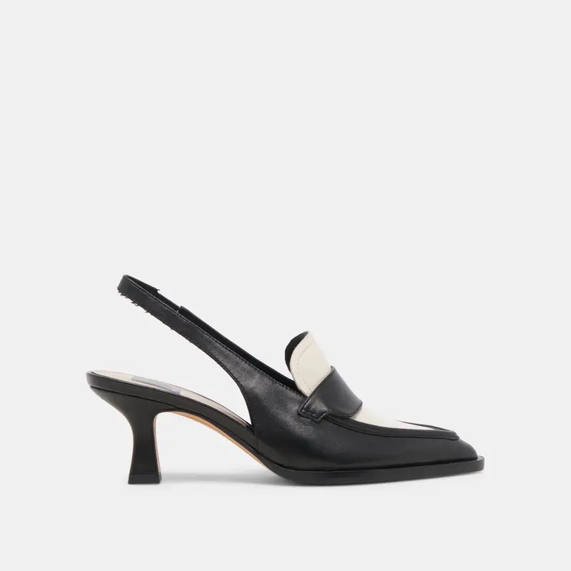 Adele Heels Black White Leather - Re:Vita 1