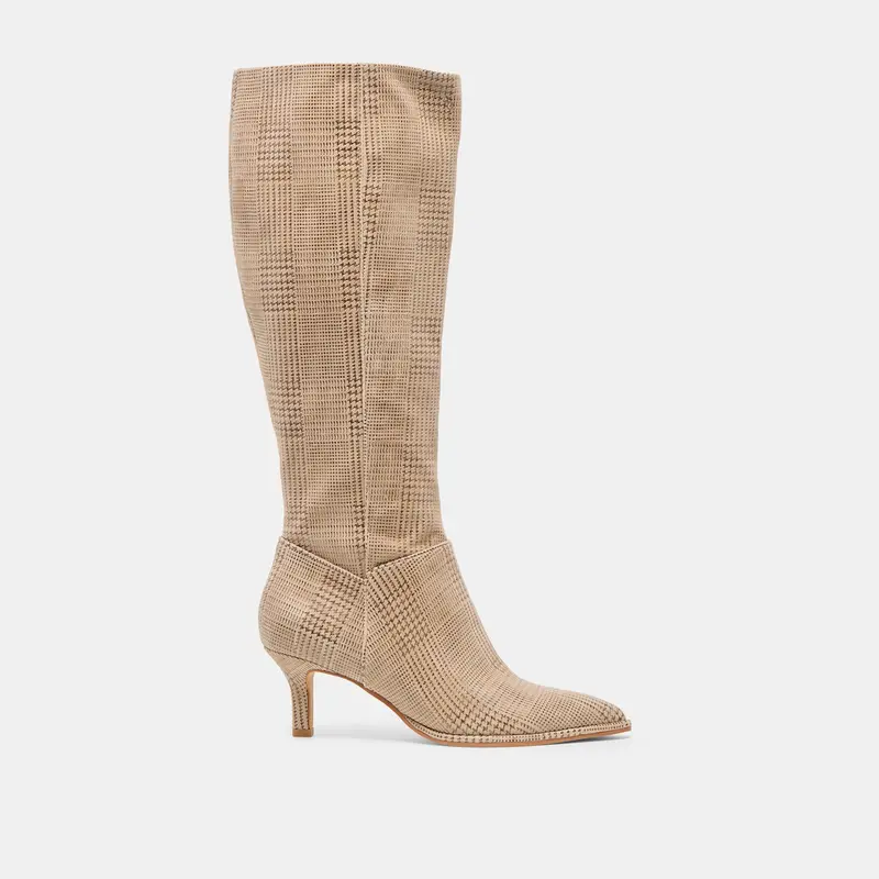 Aldy Boots Herringbone Printed Suede 1