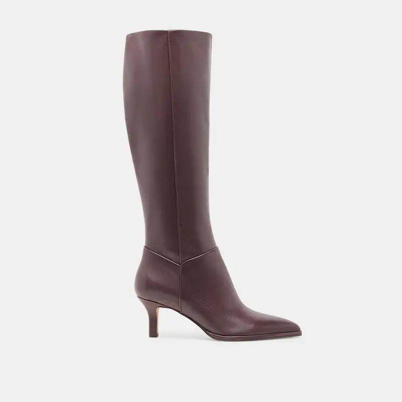 Aldy Wide Calf Boots Mulberry Leather 1